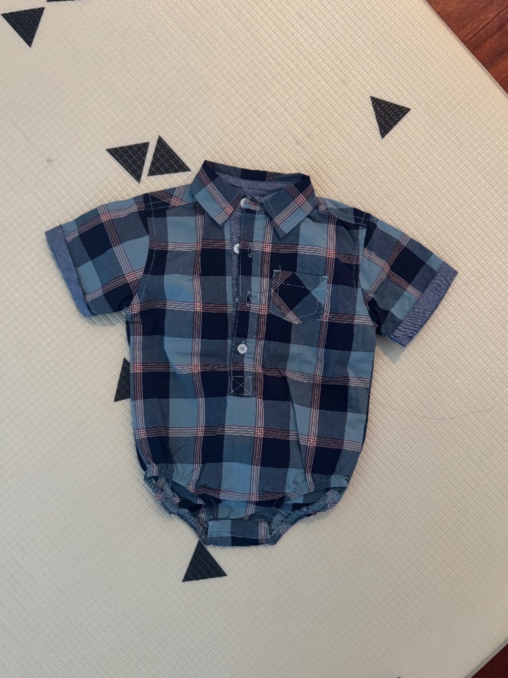 Ben Sherman baby boy button down bodysuit